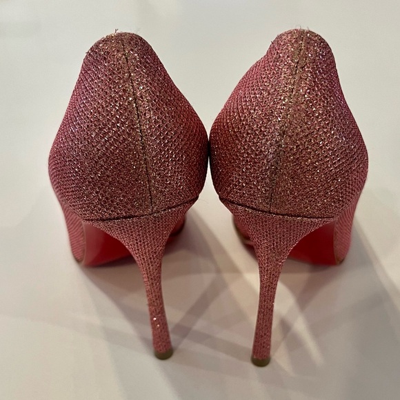 ❤️Christian Louboutin So Kate 120 Pumps. Pink glitter fabric. - Picture 4 of 5